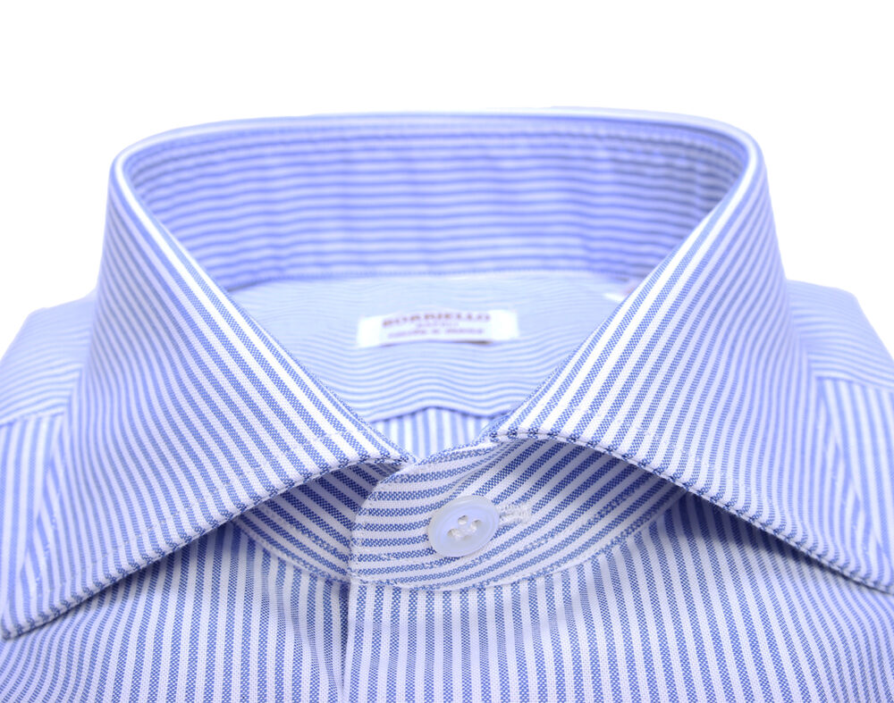 Camicia riga bianca e azzurra - immagine 2