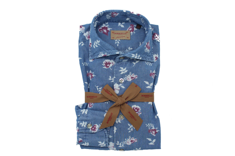 Camicia Denim Stampata 100% cotone