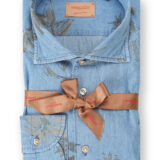 Camicia denim stampata